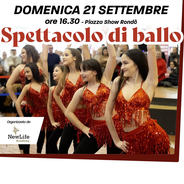 Domenica 21 settembre spettacolo di ballo a cura di New Life Academy
